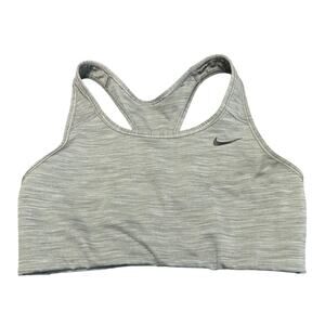 Nike Dri-FIT Small Gray Heathered Racerback Sports Bra Medium Support Workout